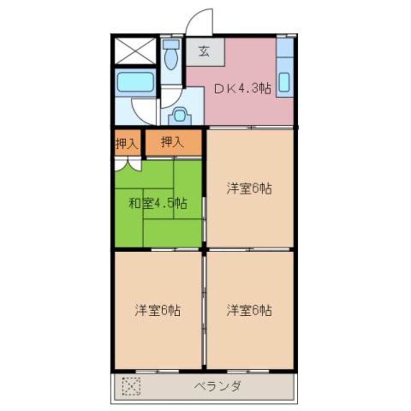 間取図 発春栄ハイツ