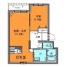 プエンテ 1LDKの間取り