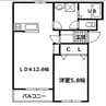 ラヴィドール 1LDKの間取り
