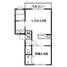 ルミエール宝来 1LDKの間取り