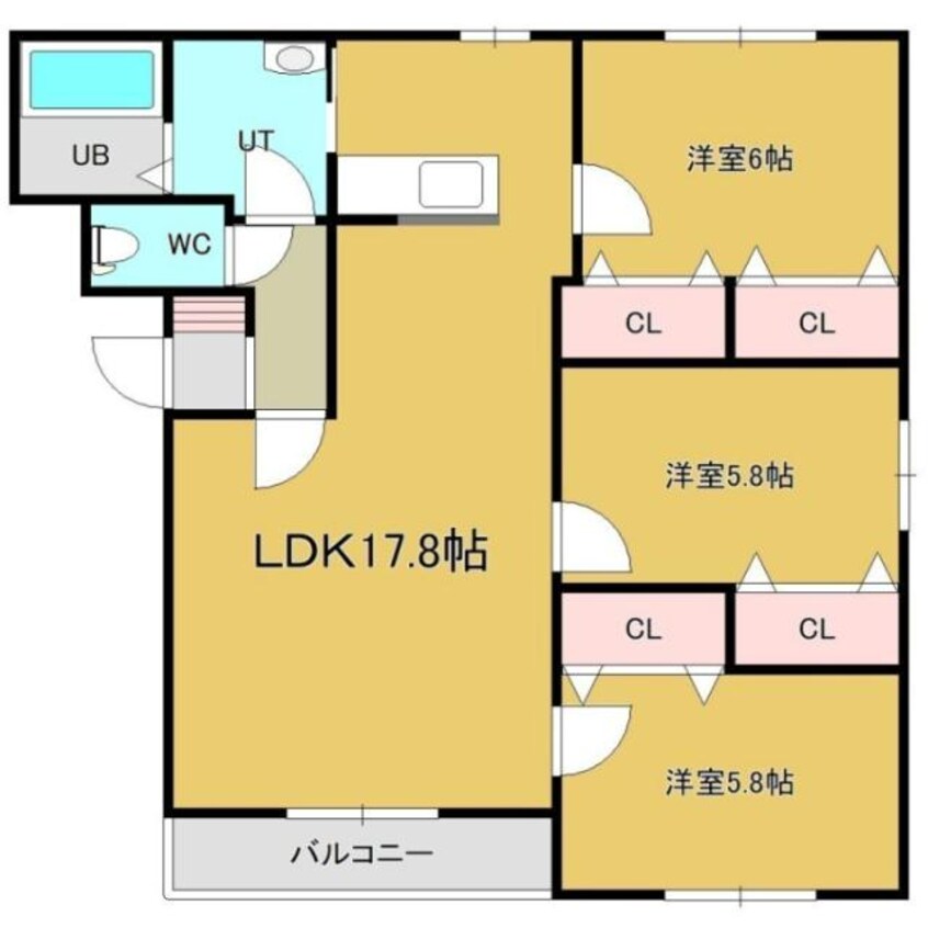 間取図 セゾンクレールⅢ