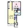 メゾンKT5号館 1LDKの間取り