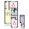 メゾンKT5号館 2LDKの間取り