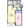 リッシュリヴィエール 1LDKの間取り