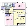 エミネンス 2LDKの間取り
