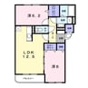 アバンツァート追分Ⅲ 2LDKの間取り