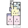 プロムナードIKEDA 2Kの間取り