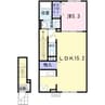 ブリーズガーデン3号館 1LDKの間取り