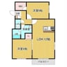 エターナル神山 2LDKの間取り