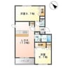 レジデンスプリンシパル 2LDKの間取り