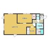 Eagle美原 1LDKの間取り