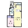 ウーノディエーチ 1LDKの間取り
