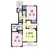 クレメントスクエア 2LDKの間取り