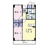 カルム日吉 2LDKの間取り