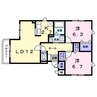五稜郭ピュア-Ⅰ 2LDKの間取り