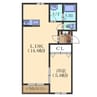 グランメール本通Ⅱ 1LDKの間取り