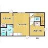 メゾンジャンティⅢ 2LDKの間取り