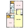 グレイス中道 2LDKの間取り
