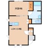 ラフィーネ谷地頭B 1LDKの間取り