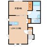 ラフィーネ谷地頭B 1LDKの間取り