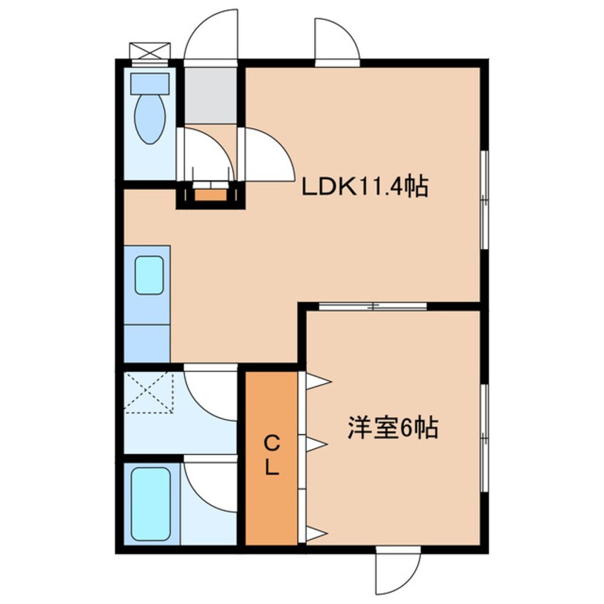 間取図 メゾン湯浜館