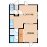 メゾン湯浜館 1LDKの間取り