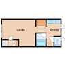 メゾン湯浜館 1Kの間取り