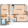 ジェルメ吉川町 2LDKの間取り