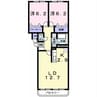 ジェルメ吉川町 2LDKの間取り