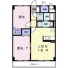 アルカンシエル 2LDKの間取り