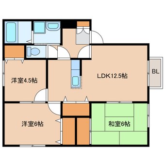 間取図 パナハイツ・ミワA棟