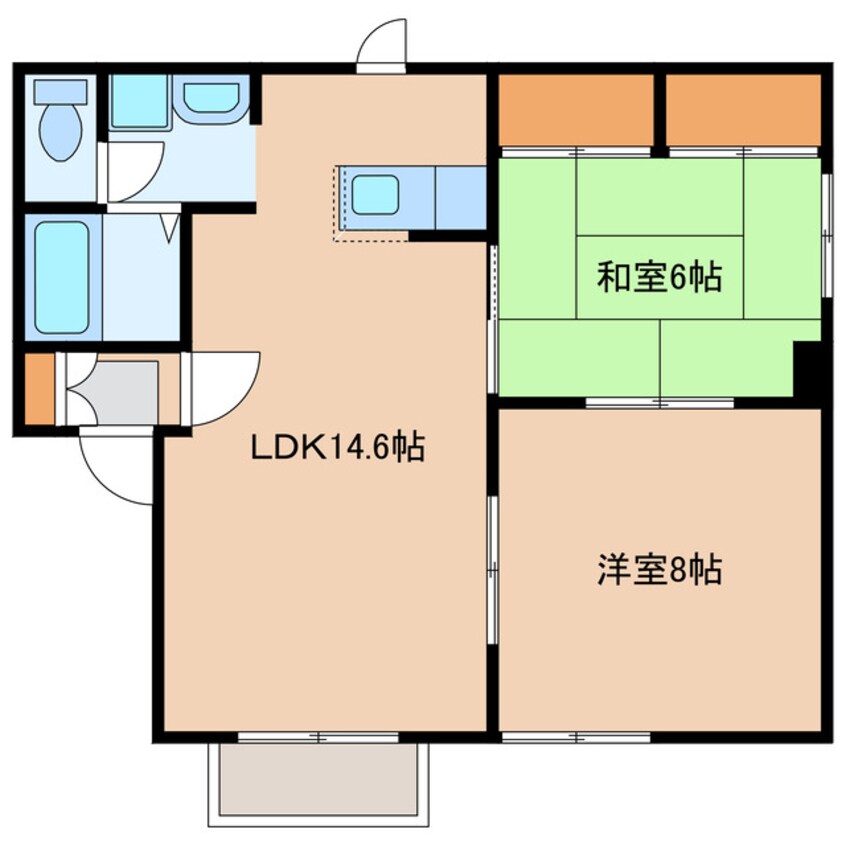 間取図 パナハイツ・ミワB棟