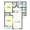 ウィルモア花園 2LDKの間取り