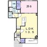 ベル・コリーヌ壱番館 1LDKの間取り