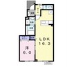 モリス 1LDKの間取り