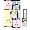 Casaいちい 2LDKの間取り