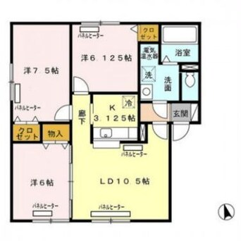 間取図 リビングタウン山の手A