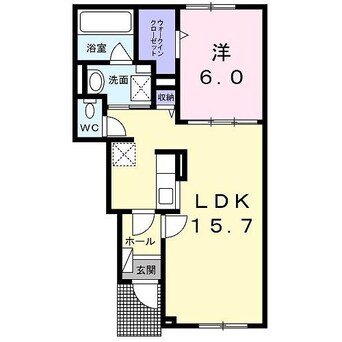 間取図 ベル・カルム桔梗Ⅱ