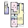 グラースアンポタジェⅡ 2LDKの間取り