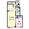 メゾンKT13号館 1LDKの間取り
