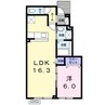 メゾンKT13号館 1LDKの間取り