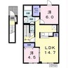 メゾンKT13号館 2LDKの間取り