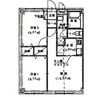 シーサイドガーデンⅡ 2LDKの間取り