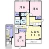 アヴニール・シェル10番館 3LDKの間取り