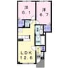 アステール杉並 2LDKの間取り