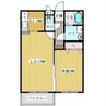 コンフォートパレス花園 1LDKの間取り