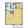 コンフォートパレス花園 1LDKの間取り