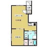シエルB 1LDKの間取り