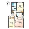 ユージュリイ 2LDKの間取り