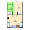 クレインハイツ 2LDKの間取り